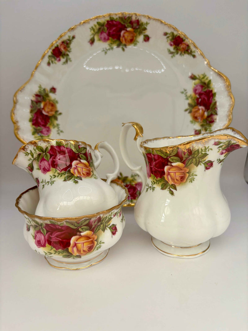 Royal Albert Old Country Roses 22-Piece Tea and Coffee Set – Vintage Bone China