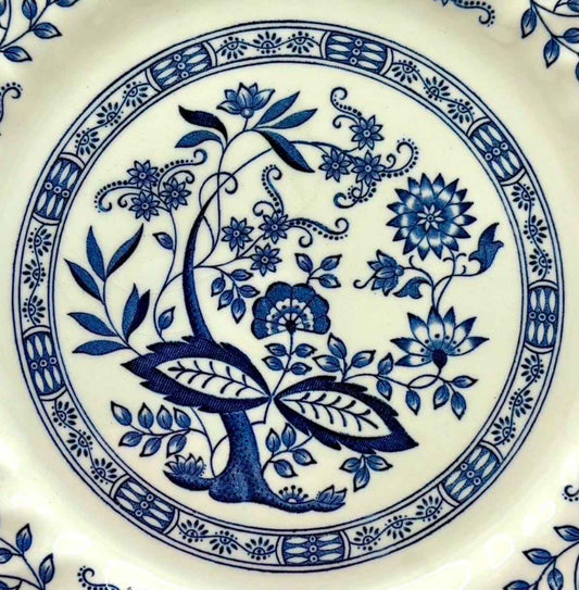 Vintage Blue Nordic Onion large plate designed by J & G Meakin