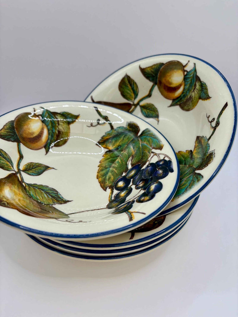 Vintage Ceramic Bowl Set With Fruit Pattern | Made in England | Staffordshire