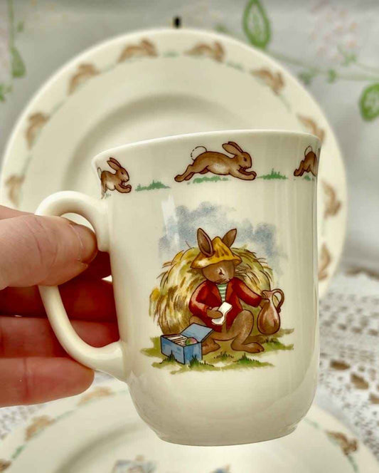 English Plates and Mug - Easter Bunny - Royal Doulton