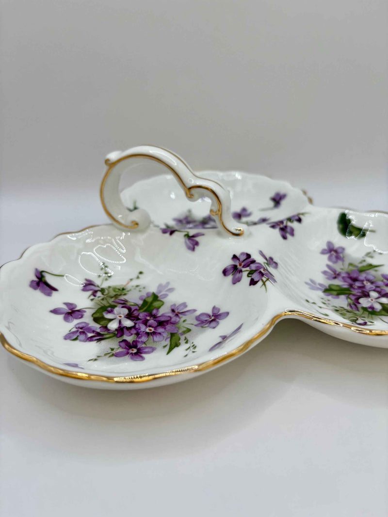 Hammersley Victorian Tray With Three Parts Handled Made In England