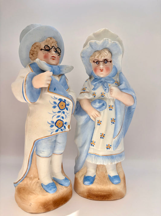 Pair of 2 antique German Bisque Figurines 2
