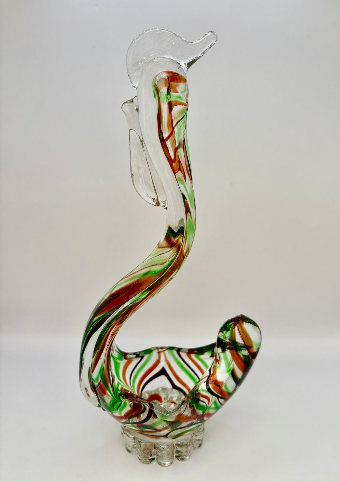 colorful Glass Cockerel Bowl 1