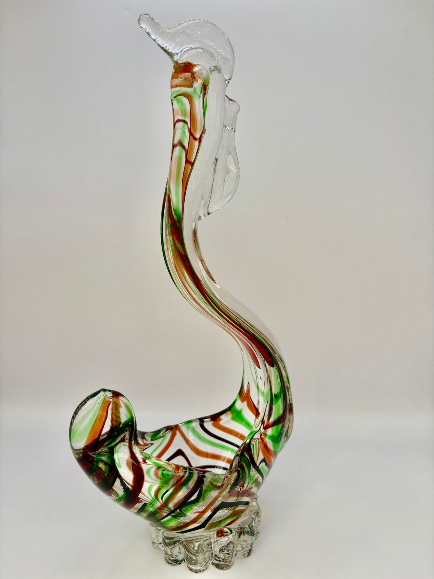 colorful Glass Cockerel Bowl 3