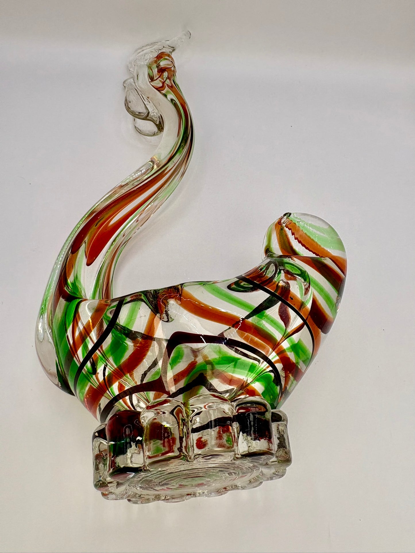 colorful Glass Cockerel Bowl 2