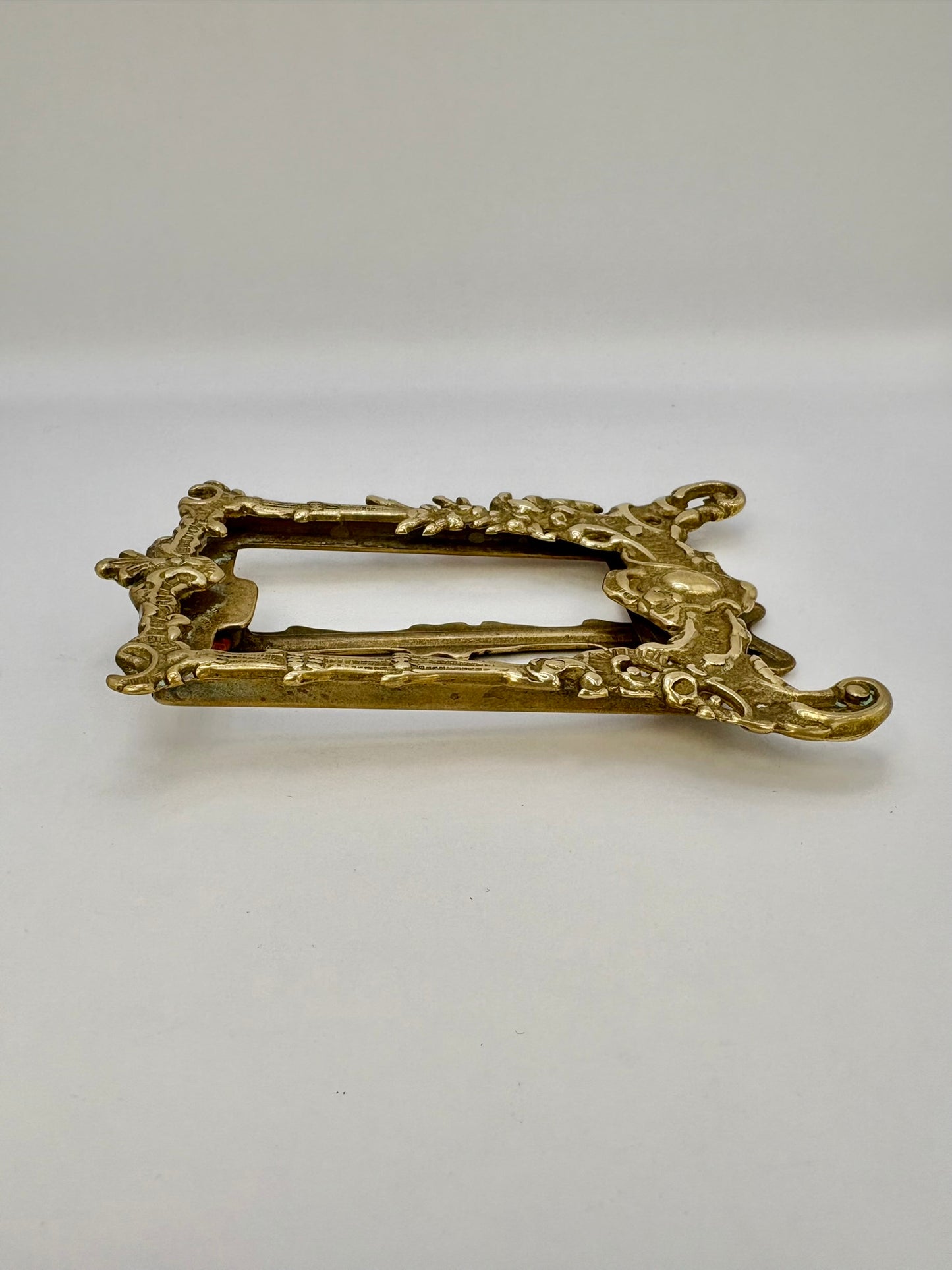 Pair of vintage brass easel stands for displaying pictures or photos