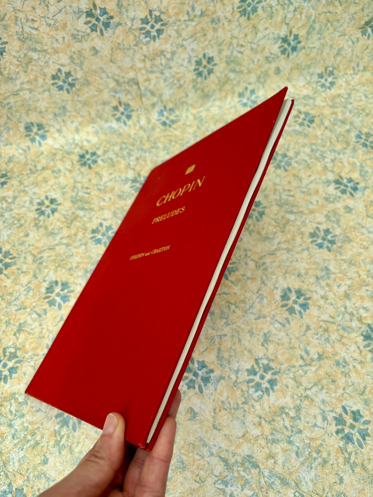 Hardcover edition of Chopin Preludes sheet music for piano