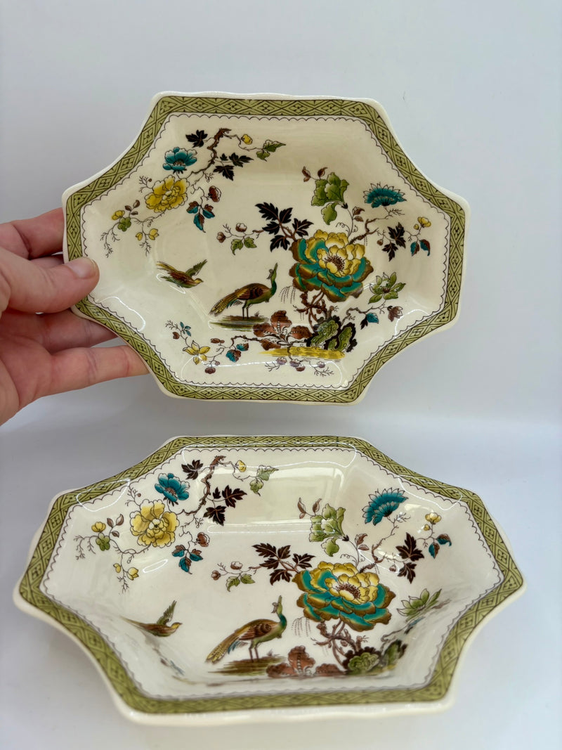 Mason’s Ironstone Formosa collection with vintage dishes and planter from Nadia’s Choice