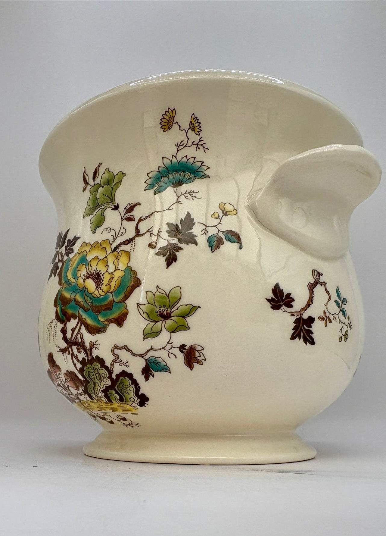 Mason’s Ironstone Formosa collection with vintage dishes and planter from Nadia’s Choice