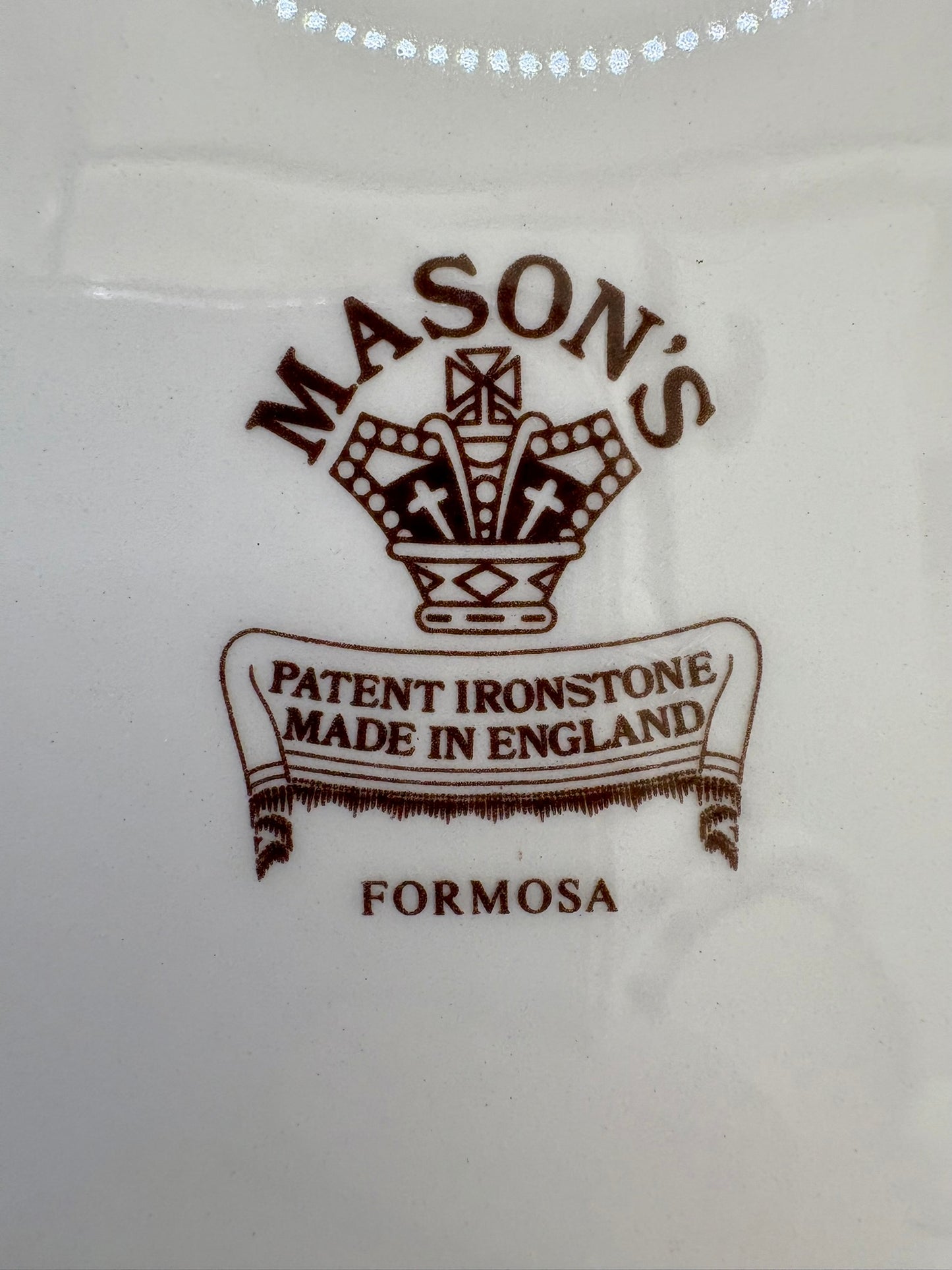 Rare Mason’s Ironstone Formosa Collection – Collectible Tableware