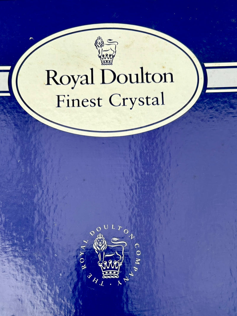 Set of six Royal Doulton Hellene cut crystal glasses