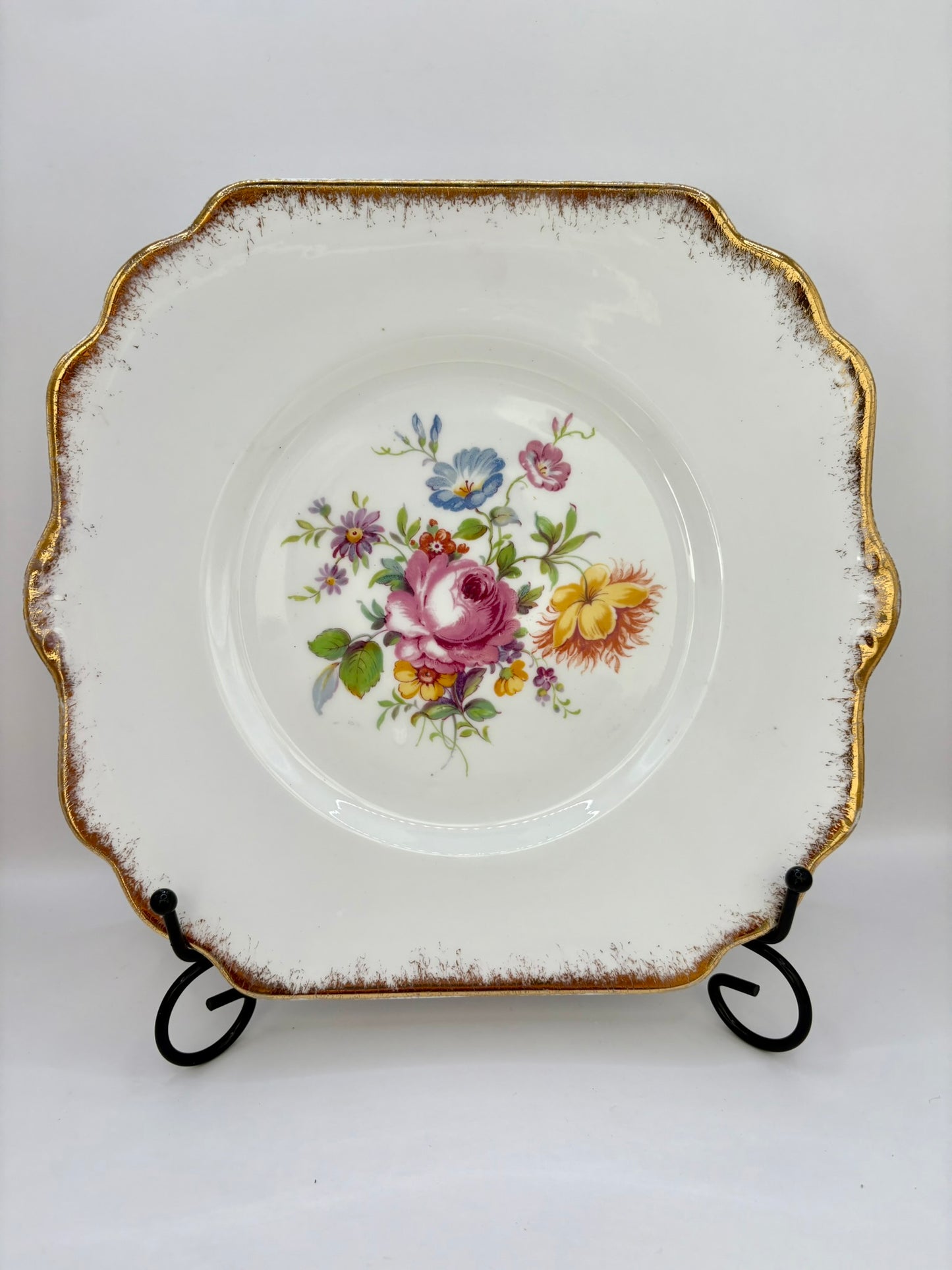 Elegant Bone China Square Serving Plates – Set of 2