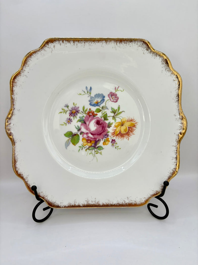 Elegant Bone China Square Serving Plates – Set of 2