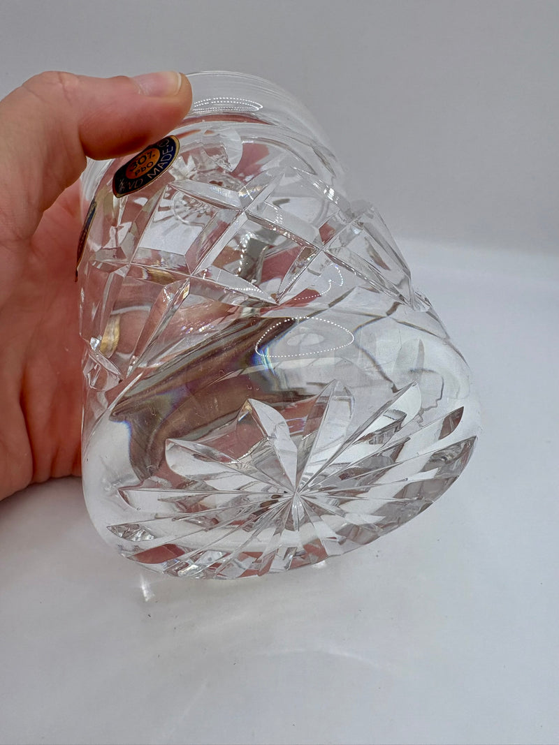 Royal Brierley Cut Crystal Jam Jar with Lid | Vintage 1980s Glass