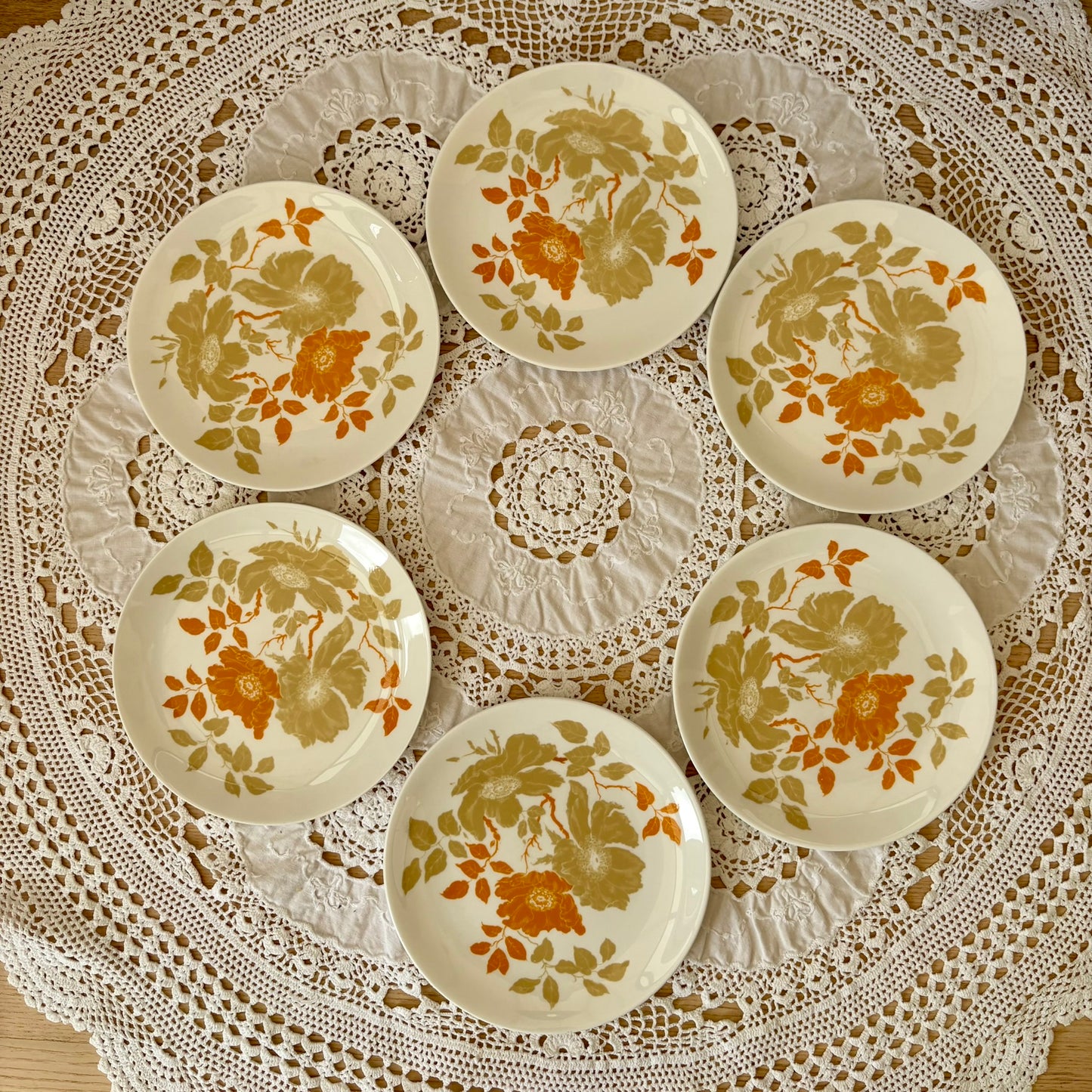 Vintage Wedgwood Lynton bone china tea set with cups, saucers, and plates