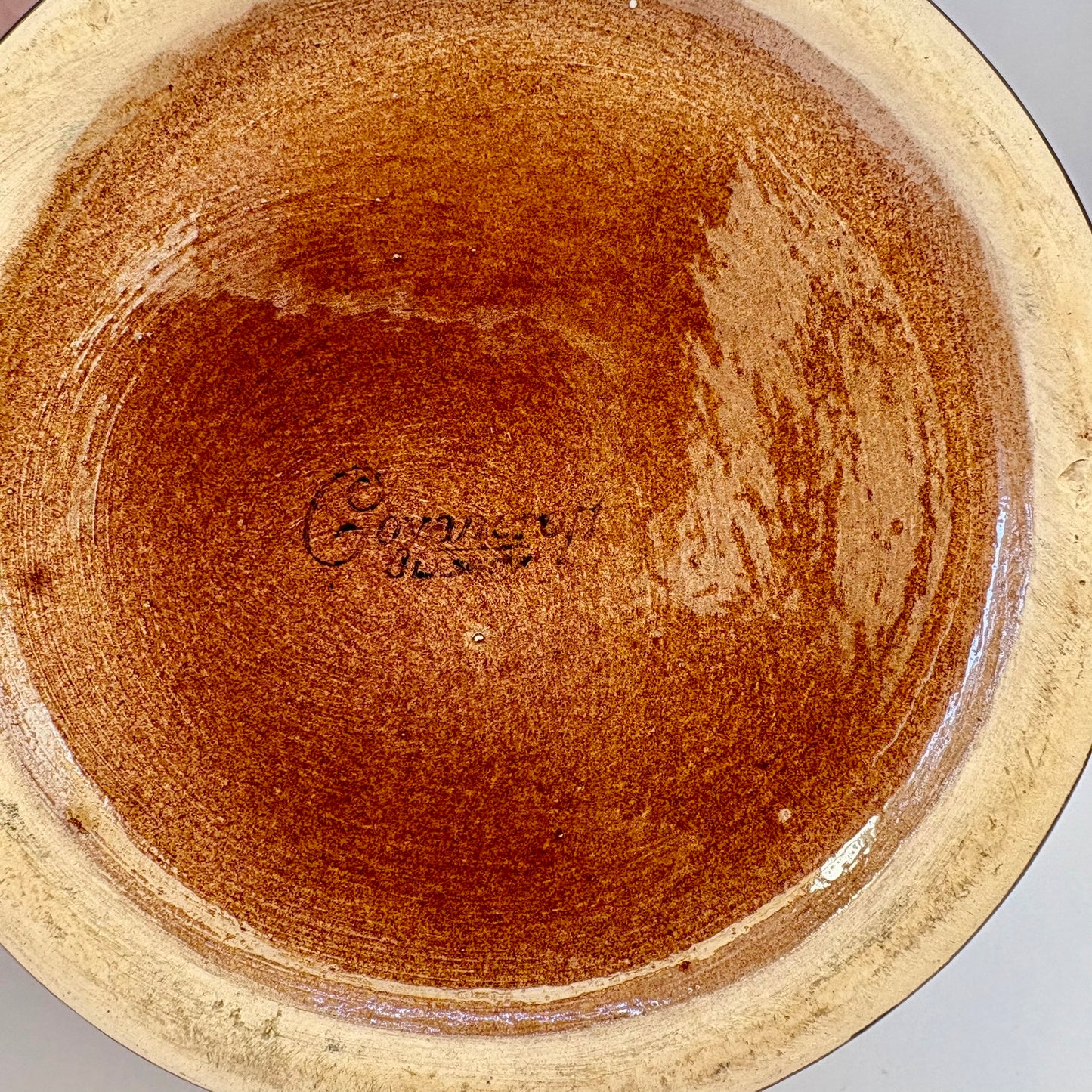 Rare vintage Govancroft Scotland brown pottery jug with unique design