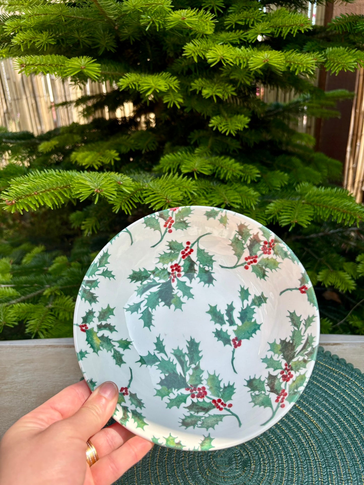 Royal Stafford Bone China Christmas Holly Decorative Bowl