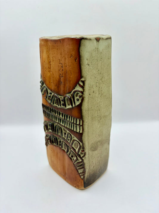 Louis Hudson vintage stoneware pottery vase handmade Cornwall studio