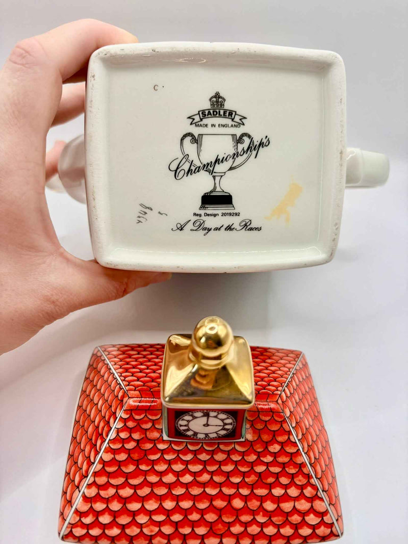 Sadler A Day at the Races Vintage Bone China Teapot 1980s