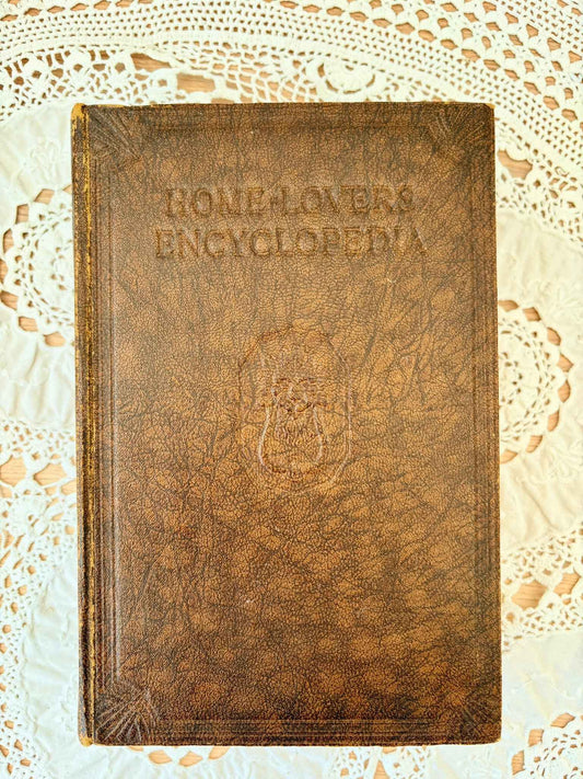 Antique Household Guide Book 1930s | The Home-Lovers Encyclopedia