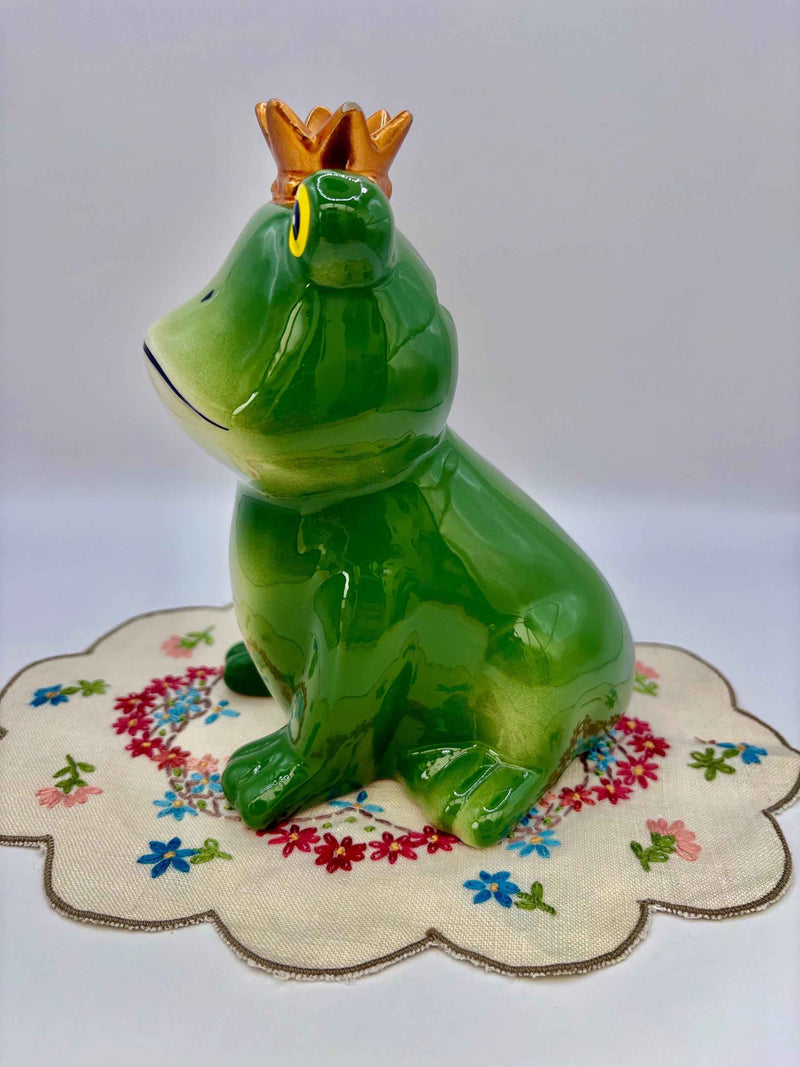 Money Box Piggy Bank - Collectable Ringtons Ceramic Prince Green Frog