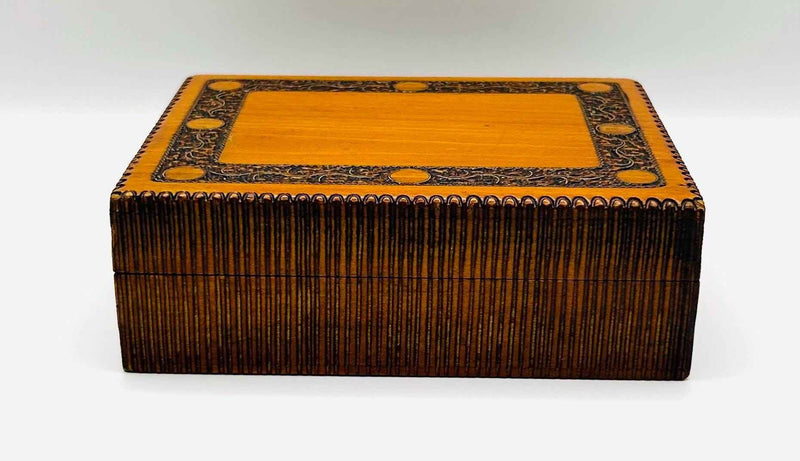 Vintage Wooden Trinket Box For Jewellery