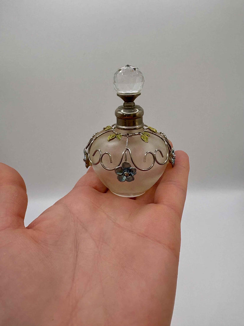 Vintage Perfume Bottle Made From Frosted Glass