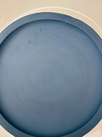 Vintage Wedgwood Blue Jasperware Round Trinket Box, and Blue Ceramic Vase