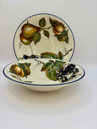 Vintage Ceramic Bowl Set With Fruit Pattern | Made in England | Staffordshire