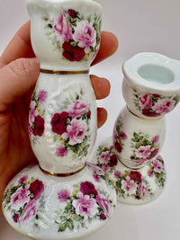 Vintage Pair Of Ceramic Candlestick Holders From Leonardo Collection