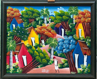 Colourful Painting Of Haitian Folk Art