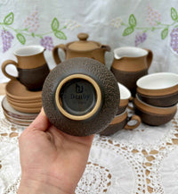 Vintage Denby Cotswold Stoneware Tea Set Of 16 Pieces