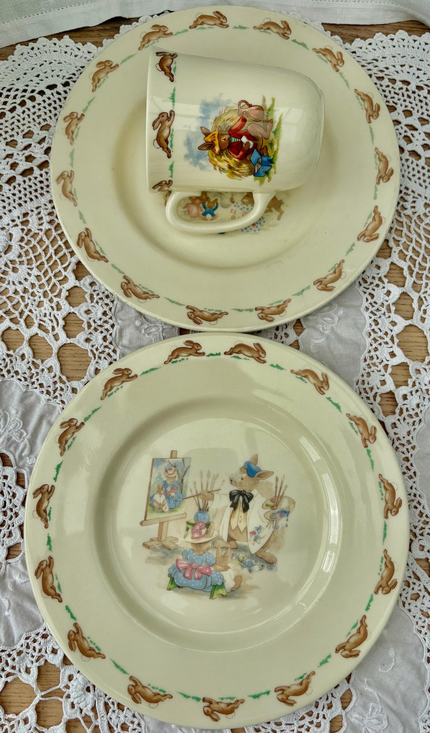 English Plates and Mug - Easter Bunny - Royal Doulton5