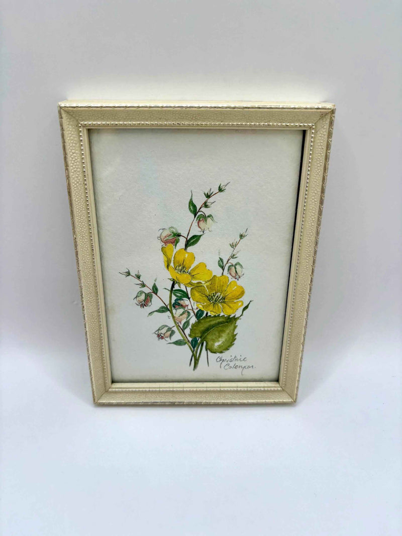 Framed Watercolor Painting by Christine Coleman, Wall Decoration Piece