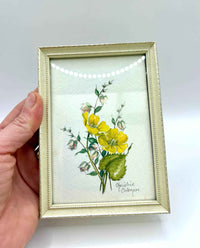 Framed Watercolor Painting by Christine Coleman, Wall Decoration Piece