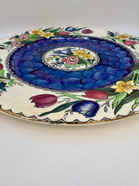 Vintage Hand Painted Spring Floral Plate By Maling England