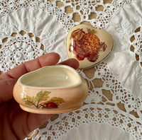 Royal Worcester Palissy Heart Trinket Box – Vintage Jewelry Holder