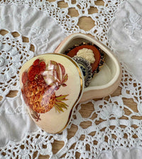 Royal Worcester Palissy Heart Trinket Box – Vintage Jewelry Holder