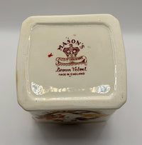 Vintage Mason's Brown Velvet Ginger Jar with Gilt Accents and Lid