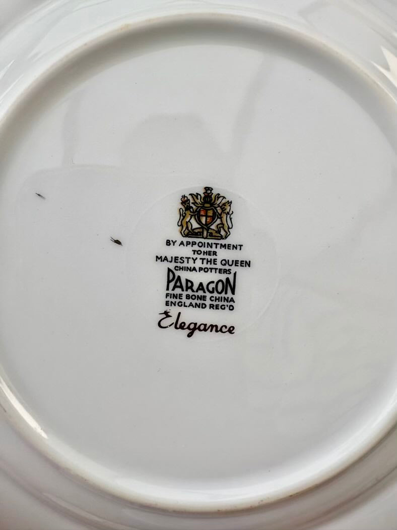 Paragon China logo on a white plate