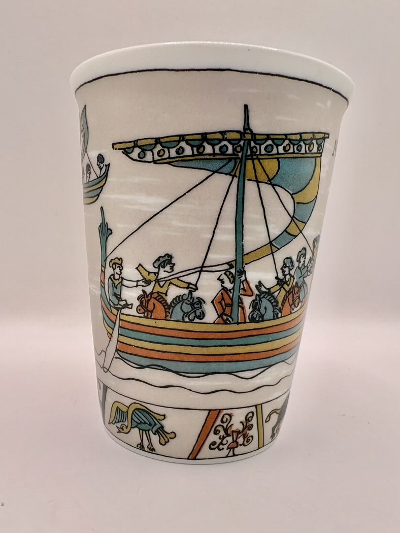 Limoges Capisserie de Bayeux Porcelain Set Bayeux Tapestry Vintage
