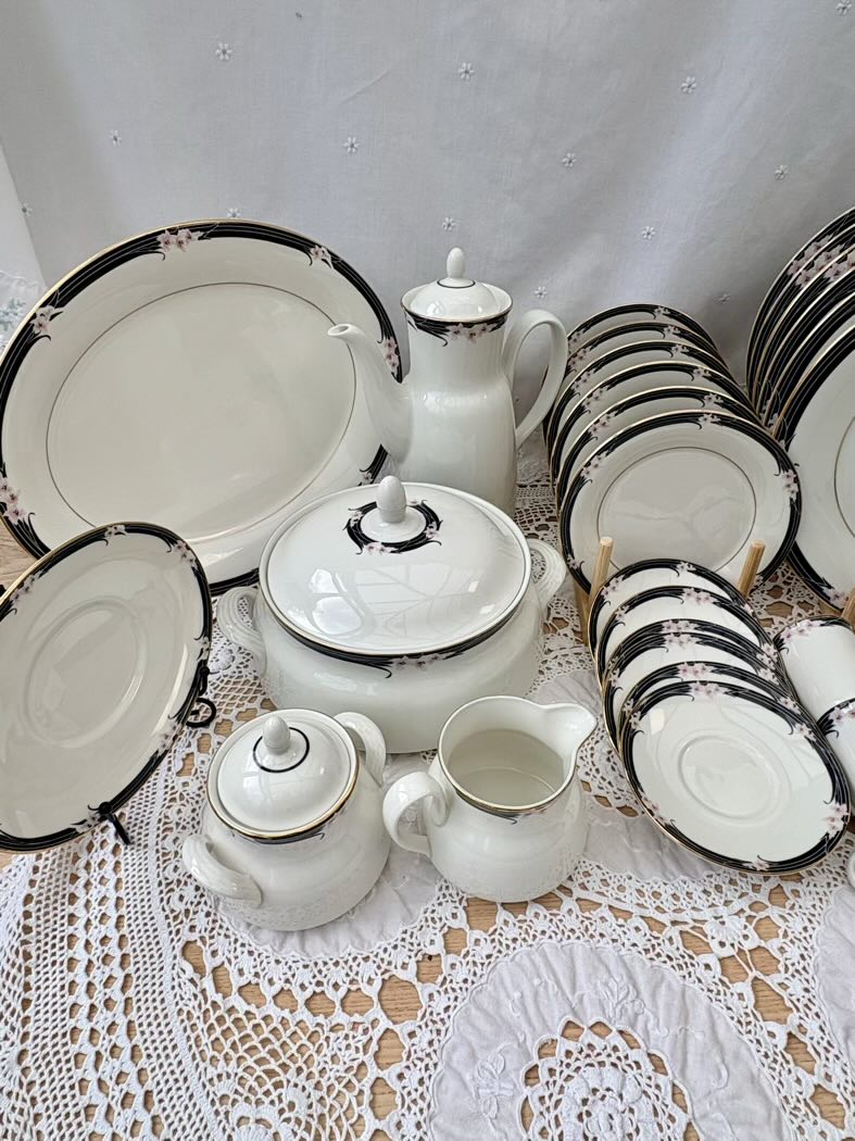 Royal Doulton Vogue Enchantment TC1156 Bone China Dinner Service 36 Pieces 1984