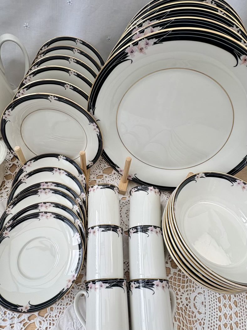Royal Doulton Vogue Enchantment TC1156 Bone China Dinner Service 36 Pieces 1984