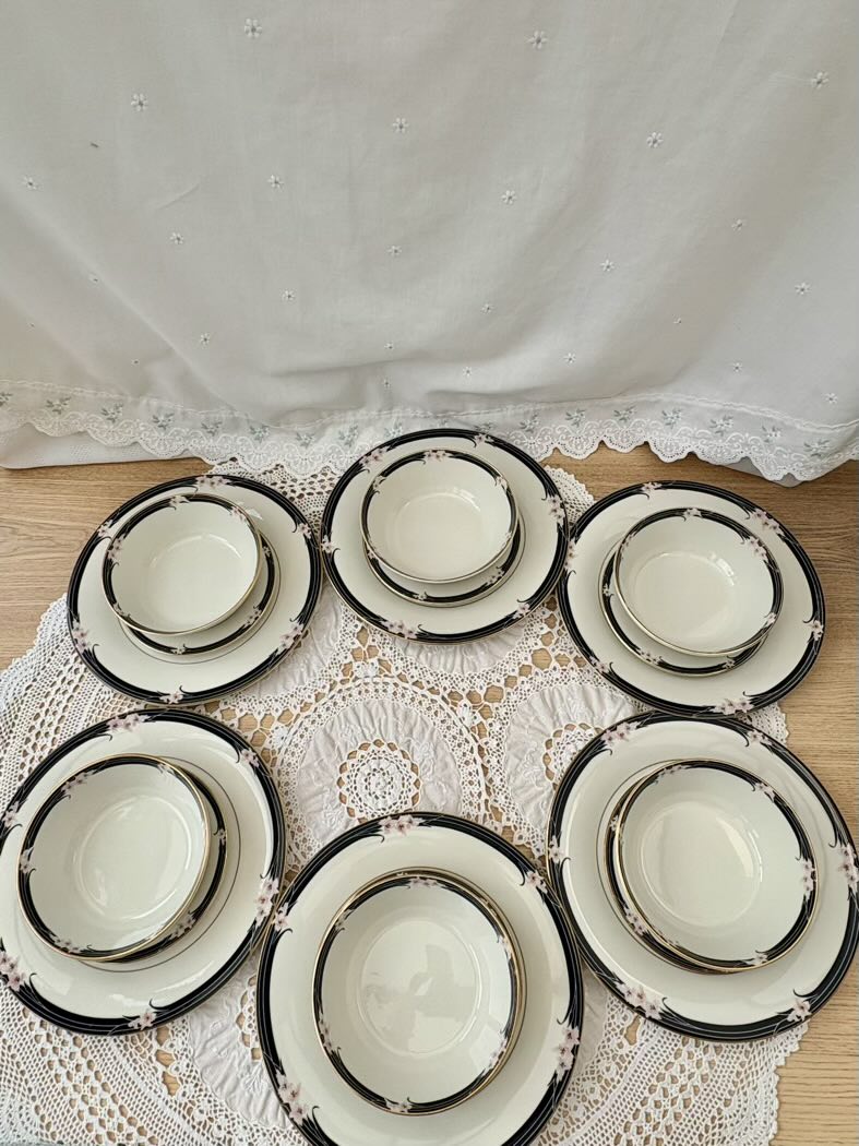 Royal Doulton Vogue Enchantment TC1156 Bone China Dinner Service 36 Pieces 1984