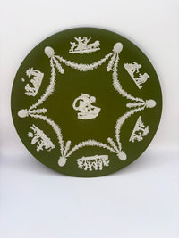 Two sets of Wedgwood Jasperware, one Sage Green and one Moss Green