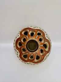 Rustic 1970s stoneware studio pottery vessel with handcrafted design