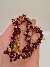 Vintage beaded red necklaces 2