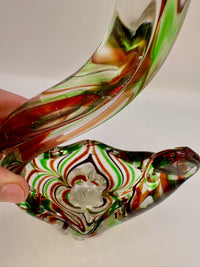 colorful Glass Cockerel Bowl 5