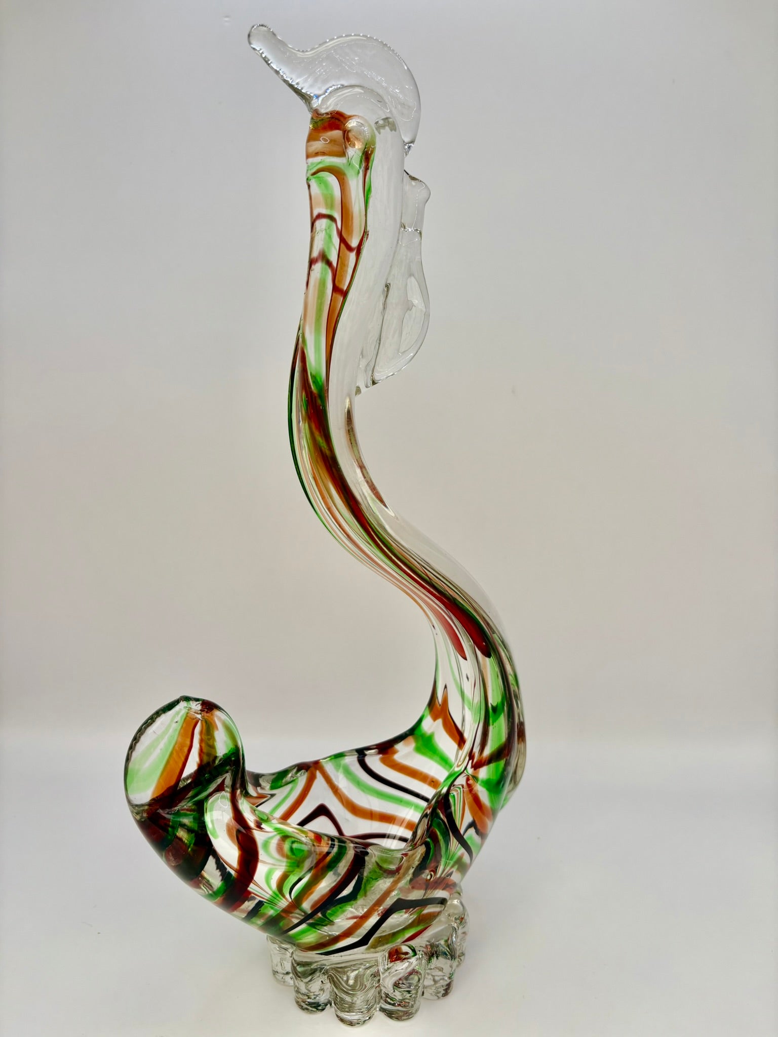 colorful Glass Cockerel Bowl 3