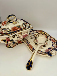 Masons Sauce Tureen Blue Mandalay 4